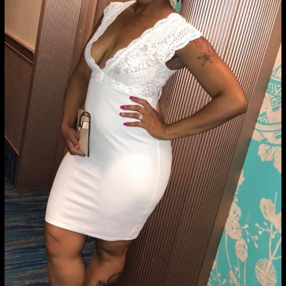 White and Nude dress
